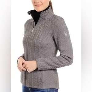 Ladies Spyder Stryker Cable Knit Sweater Jacket -size M